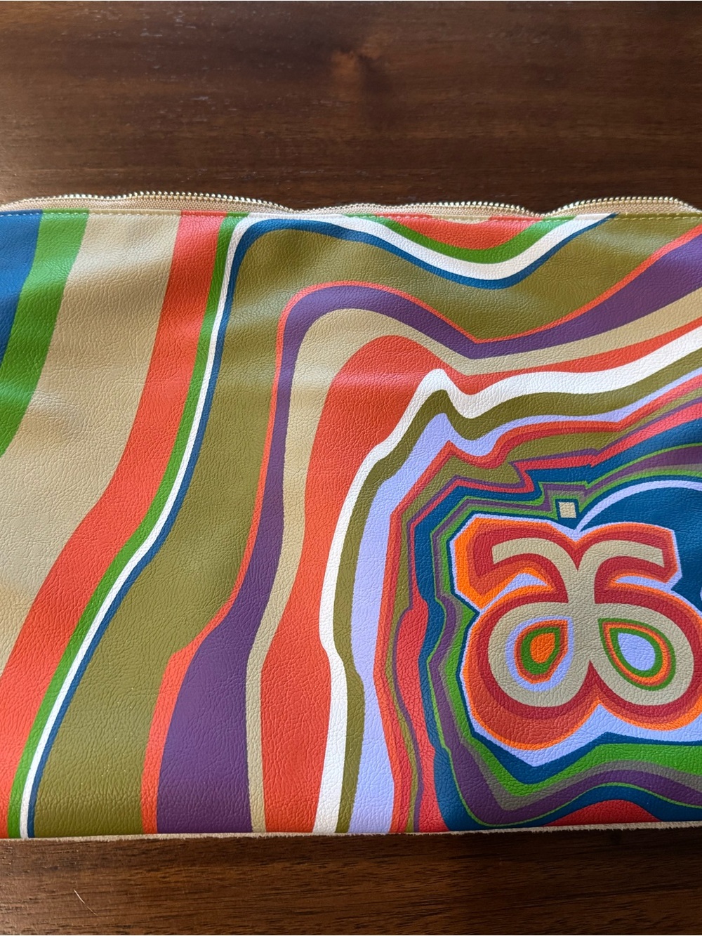 Arbonne "Treasures of the Rainforest" Multi-Color Swirl Foldover Tassel Clutch